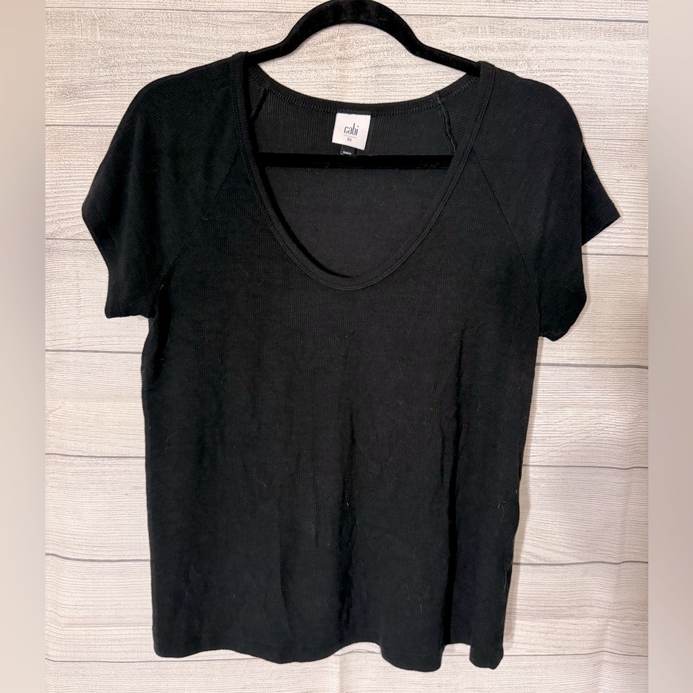 Black Short Sleeve Loose CAbi Tee